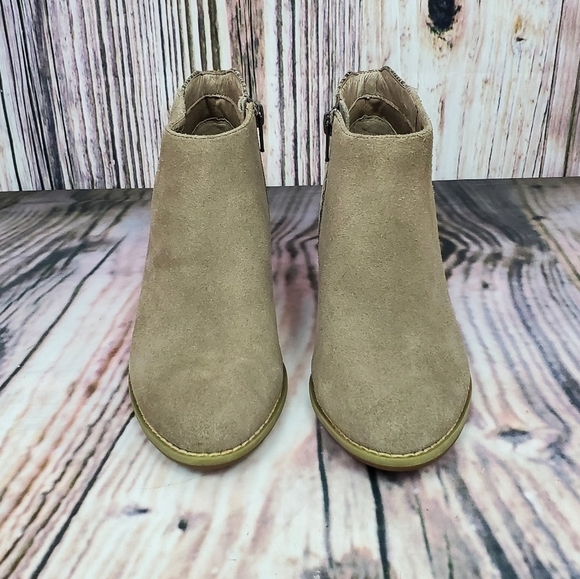 Vionic Bromley Beige Suede Snakeskin Print Zipper Ankle Booties Size 6 - Picture 2 of 12